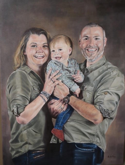 in opdracht geschilderd